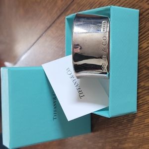 Rare Tiffany and Co. 1837 Wide Cuff 925 Silver Bracelet